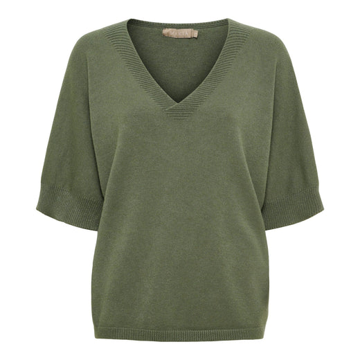 Marta Du Chateau - Mdcinaya Knit 9587 - Military Melange Strikbluser 