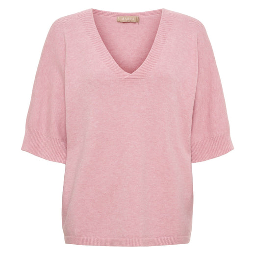 Marta Du Chateau - Mdcinaya Knit 9587 - Rosa Melange Strikbluser 
