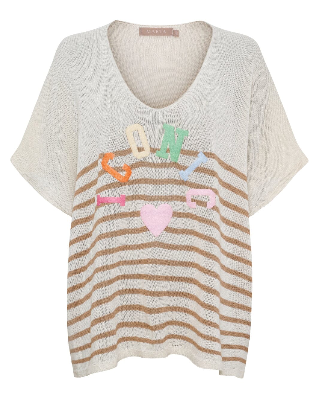 Marta Du Chateau - Mdcjulissa Knit Al6108 - Camel Strikbluser 