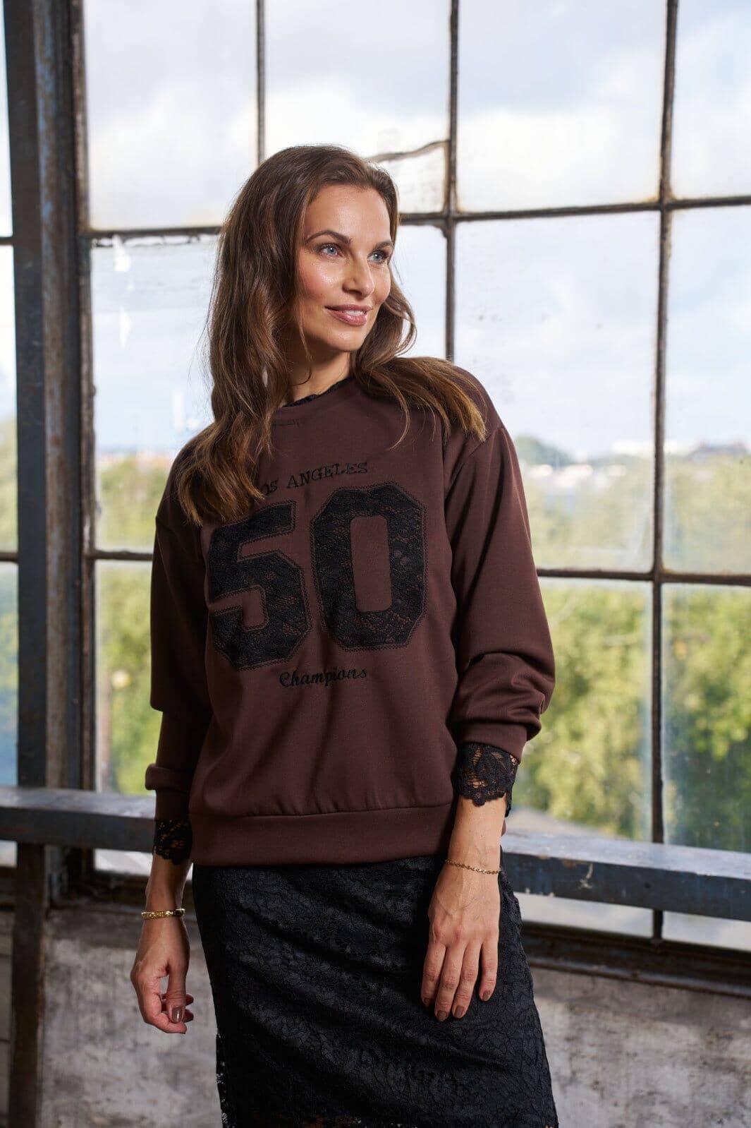 Marta Du Chateau - Mdcliora Sweat 58512M - Moro/Black Sweatshirts 