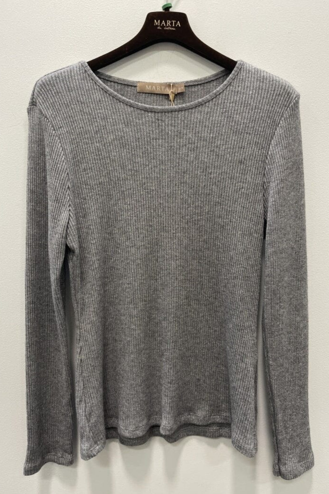 Marta Du Chateau - Mdclunara Ls Tee 38915M - Grey