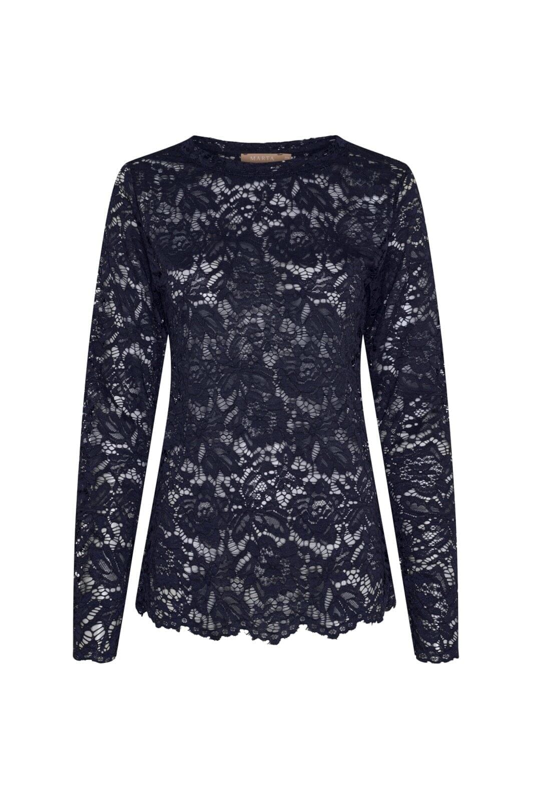 Marta Du Chateau - Mdcmilley Ls Tee 7707 - Navy