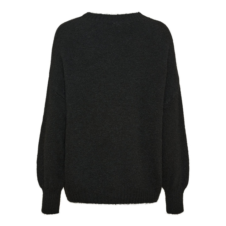 Marta Du Chateau - Mdcmimosa Knit 17008 - Black Strikbluser 