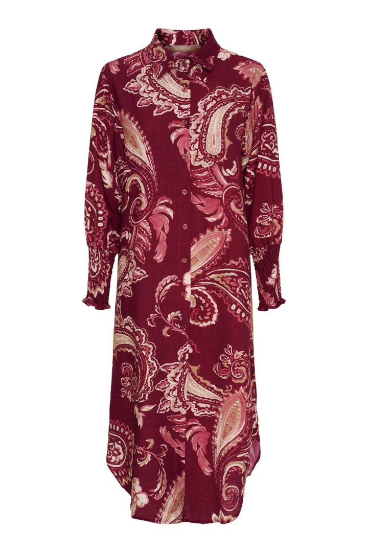 Marta Du Chateau - Mdcmoss Dress 7617- - Bordeaux786Tpz Kjoler 