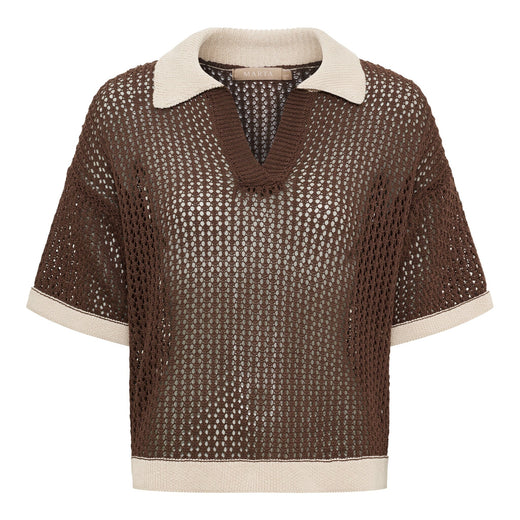 Marta Du Chateau - Mdcnayeli Knit 65032 - Caffe/Corda Strikbluser 