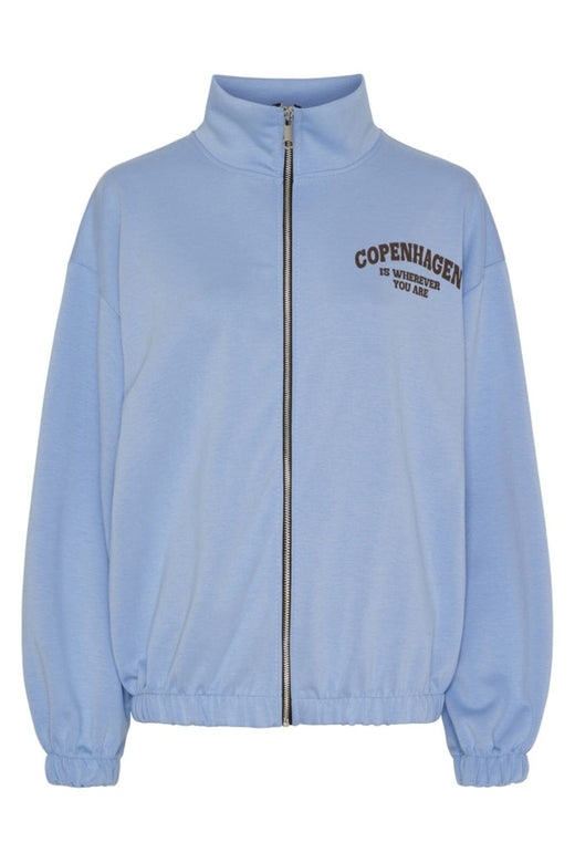 Marta Du Chateau - Mdcnete Cardigan 22669 - Sky Blue/Brown