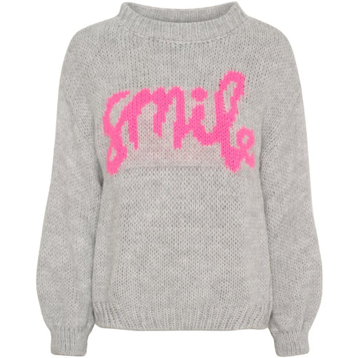 Marta Du Chateau - Mdctulip Knit 9580 - Light Grey Strikbluser 