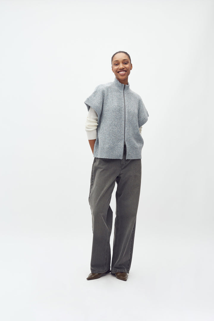 MbyM - Roselina Short-M 50529858 - T63 - Tradewinds Grey Strikbluser 