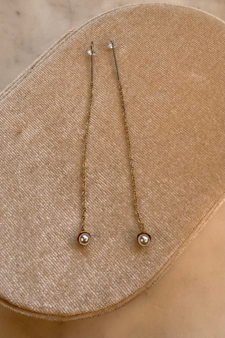 Mellow Moon - Catalina Pearl Earring - Golden Øreringe 