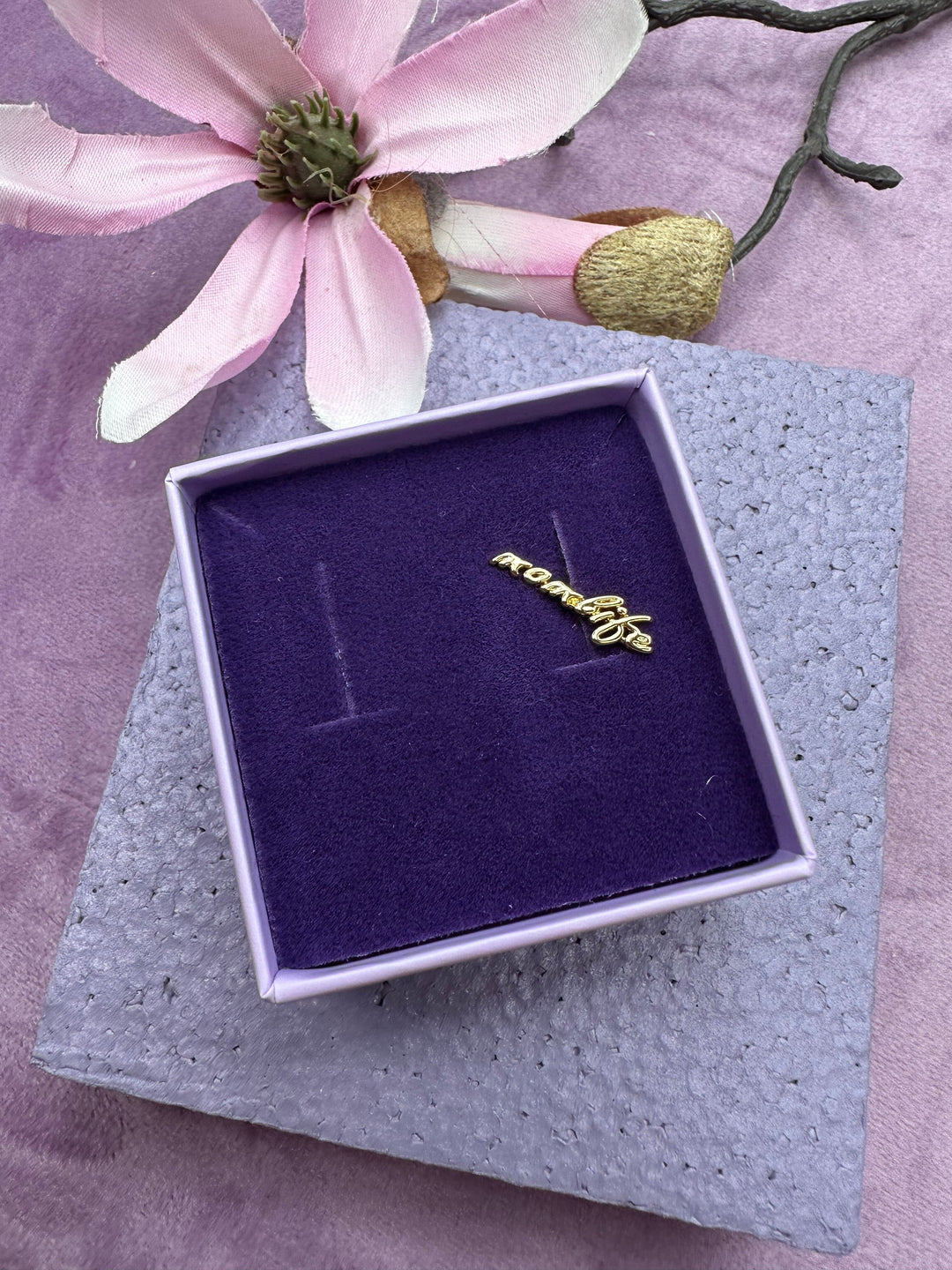 Mellow Moon - Forgyldt ørering - momlife - (1 stk.) Øreringe 