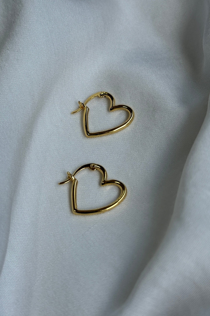 Mellow Moon - Heart Earring small Øreringe 