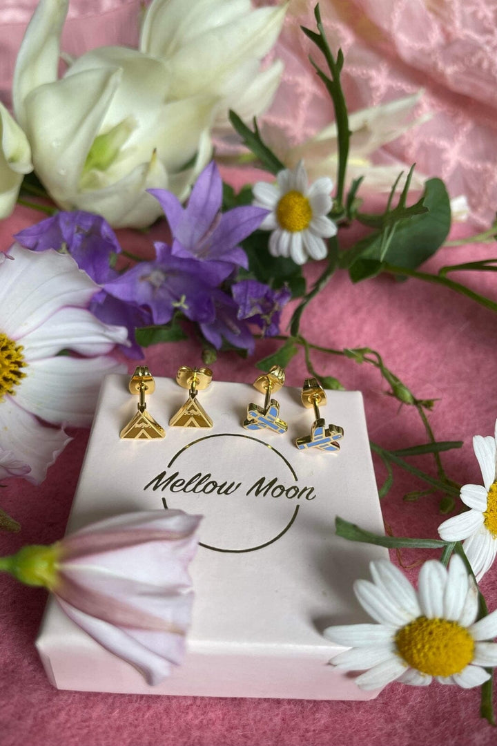 Mellow Moon - Indian Summer Ørering - Forgyldt (1 stk) Øreringe 