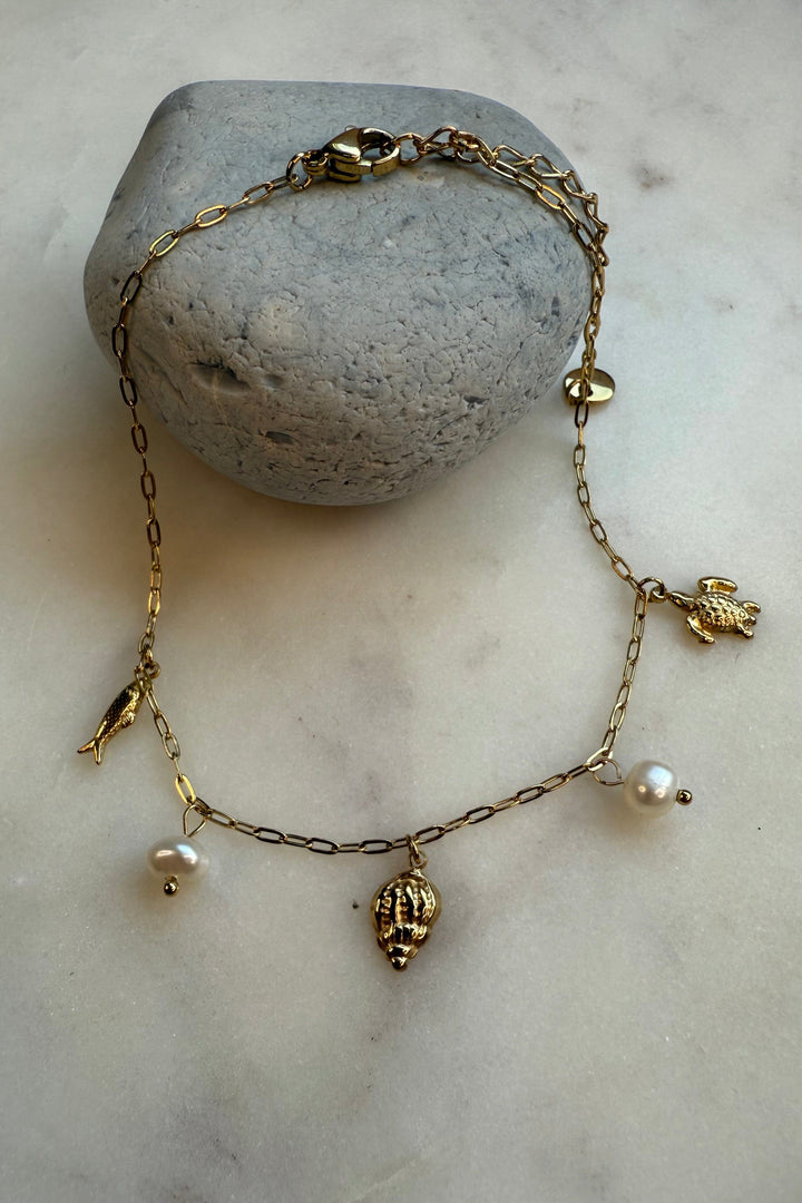 Mellow Moon - Milena Ankelkæde - Golden Ankelkæder 