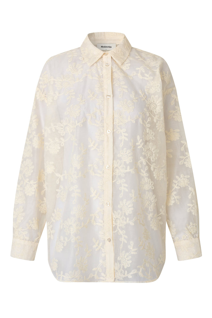 ModströM - Babaramd Long Shirt 59273 - 598 - Vanilla Cream Skjorter 