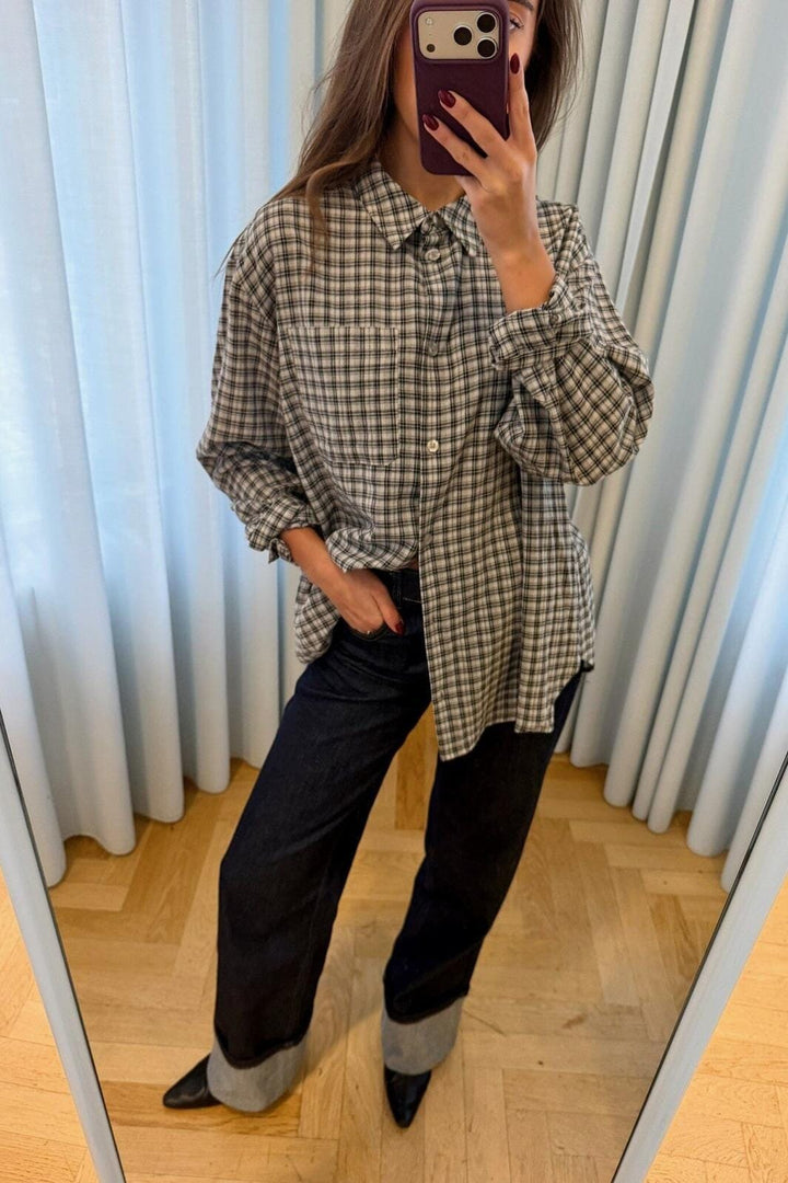 ModströM - Dorotheamd Shirt 59489 - 11833 - Vanilla Black Check Skjorter 