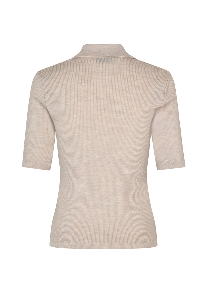 Modström - Hirokimd Ss Polo 59029 - 100 - Summer Sand Strikbluser 