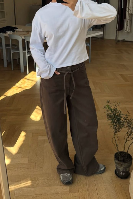 Modström - Isoldemd Dye Pants 59236 - 5584 - Chocolate Chip Jeans 