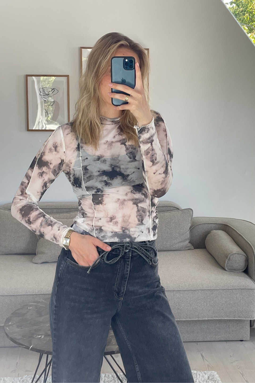 Modström - Petrinamd Print Top 58630 - 11518 - Blurry Bliss Toppe 