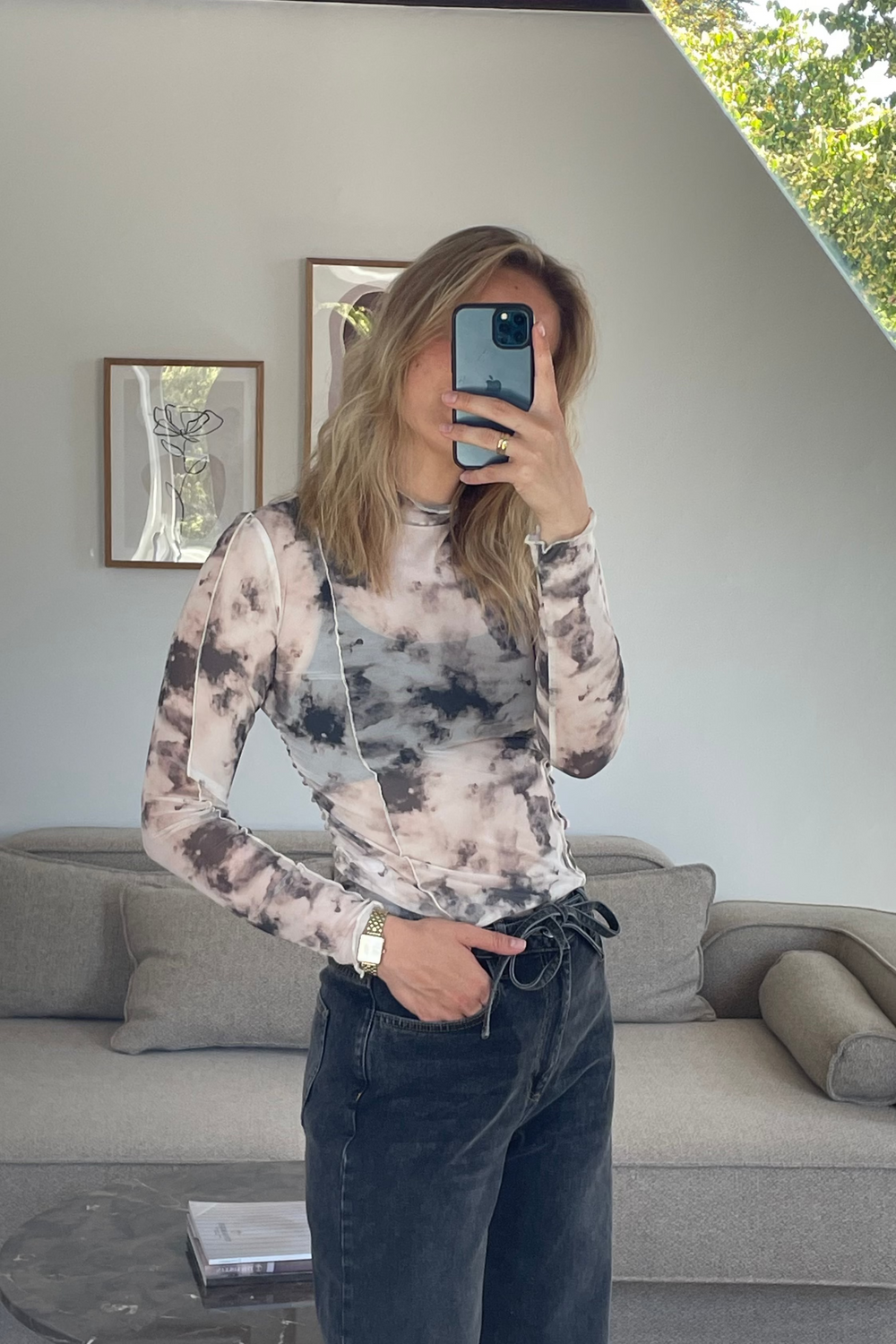 Modström - Petrinamd Print Top 58630 - 11518 - Blurry Bliss Toppe 
