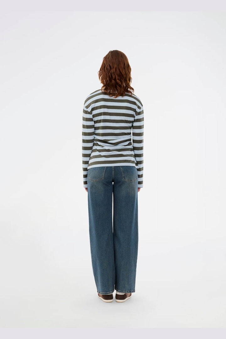 Modström - Stetsonmd Ls Stripe Polo 58842 - 11189 - Cashmere Beluga Stripe