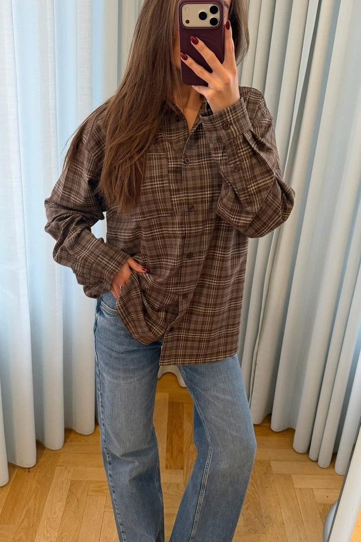 ModströM - Tamiramd Shirt 59999 - 11226 - Chocolate Chip Check Skjorter 