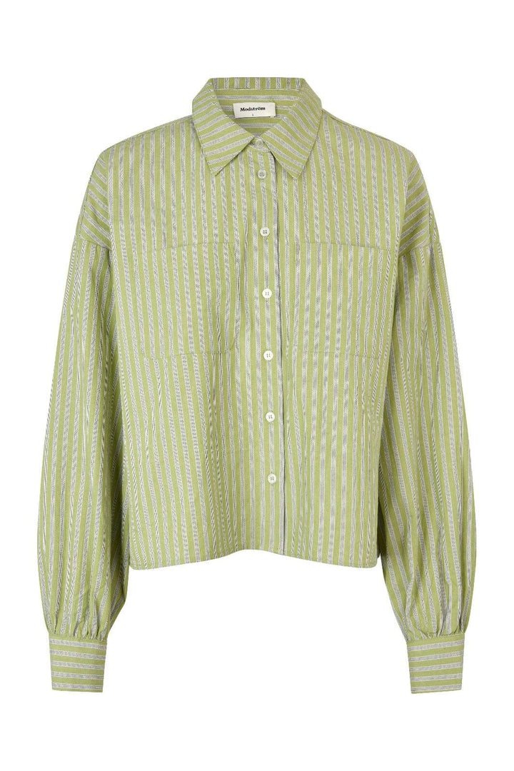 Modström - Umekomd Shirt 58972 - 11251 - Tarragon Stripe Skjorter 
