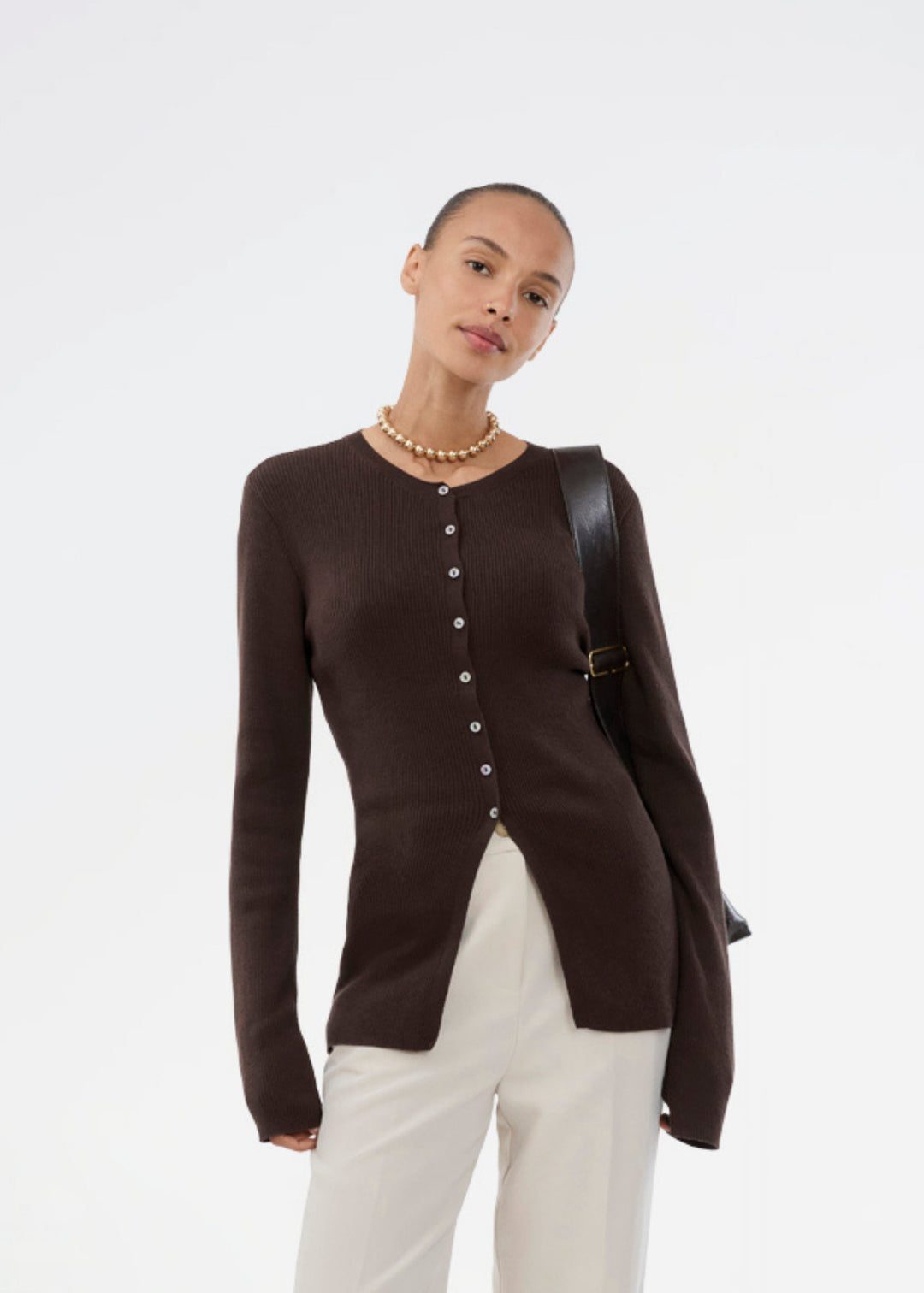 Modström - Uvismd Cardigan 59124 - 5508 - Seal Brown Cardigans 