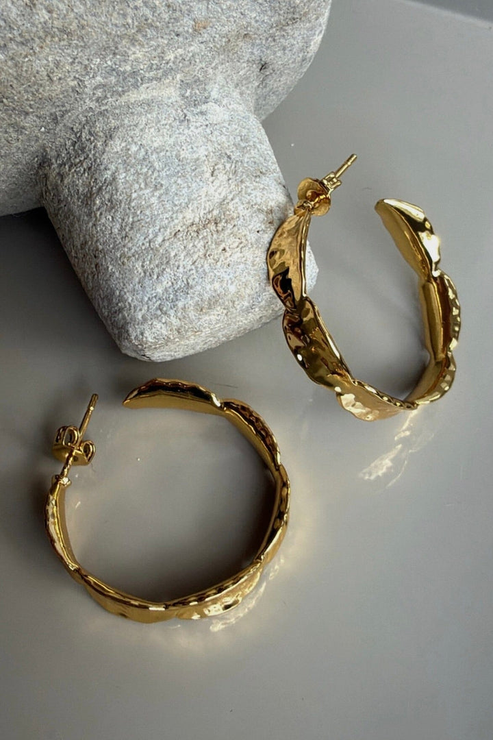 Molly&My Jewellery x Melanie Due - Leaves - Forgyldt Øreringe 