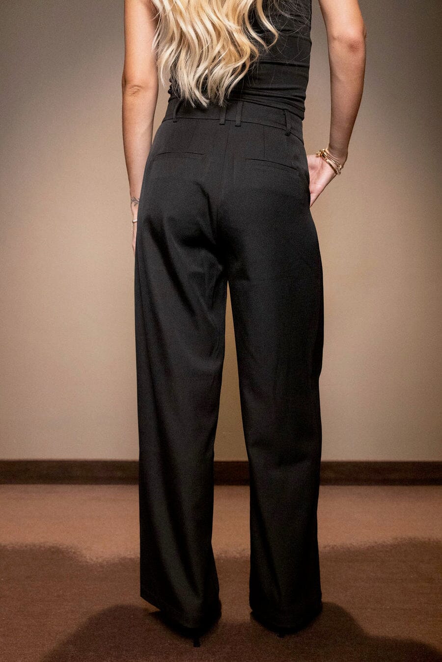 Molly&My x Julie Elgaard - Celina Structure Pants 167306 - 100 - Black Bukser 
