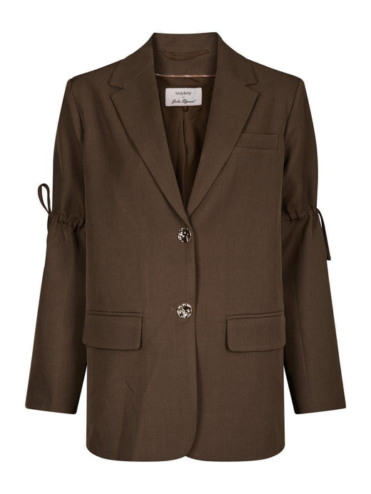Molly&My x Julie Elgaard - Frida String Structure Blazer 167115 - 676 - Dark Brown Blazere 
