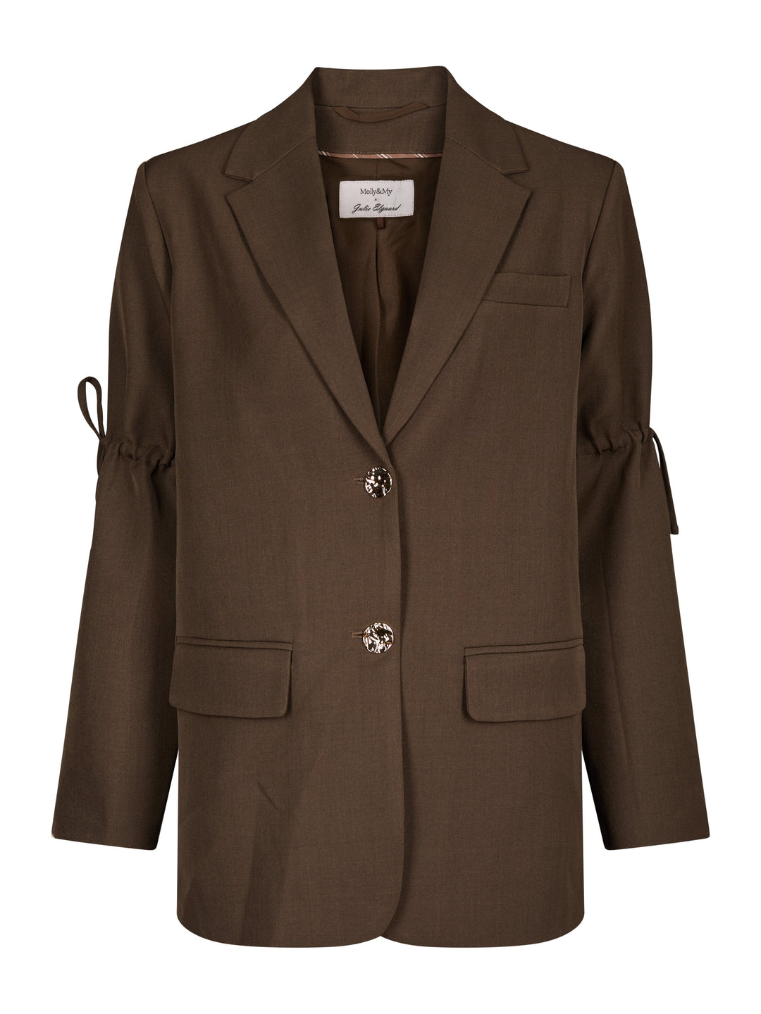 Molly&My x Julie Elgaard - Frida String Structure Blazer 167115 - 676 - Dark Brown Blazere 