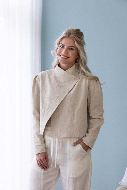Molly&My x Melanie Due - Stephanie S Ramie Blazer 168513 - 815 - Natural Blazere 