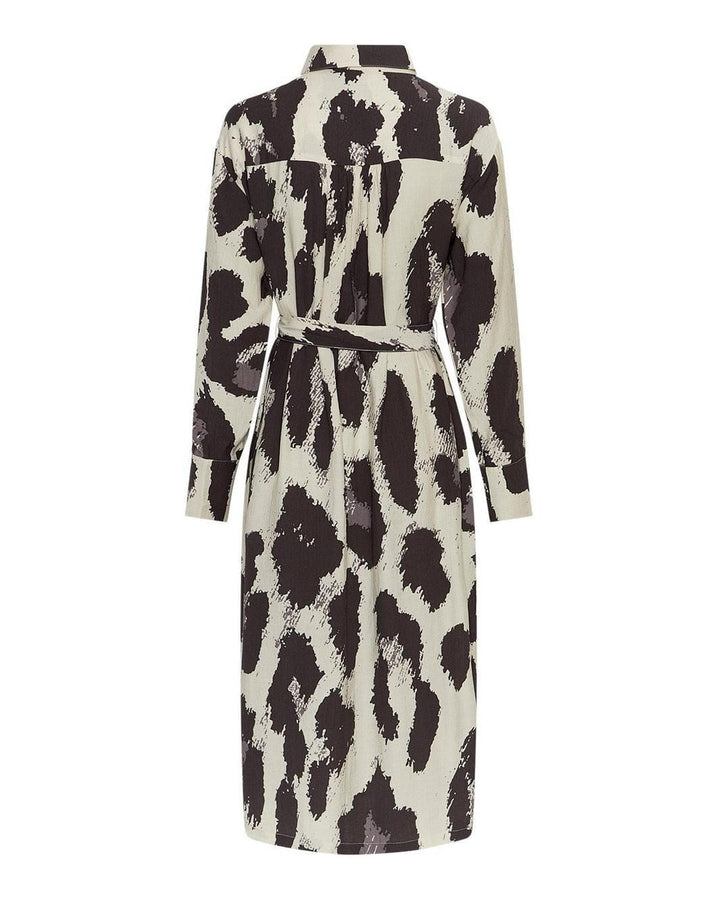 Moss Copenhagen - Mschkaralie Jusia Shirt Dress 19630 - Licorice Leo Skjorter 