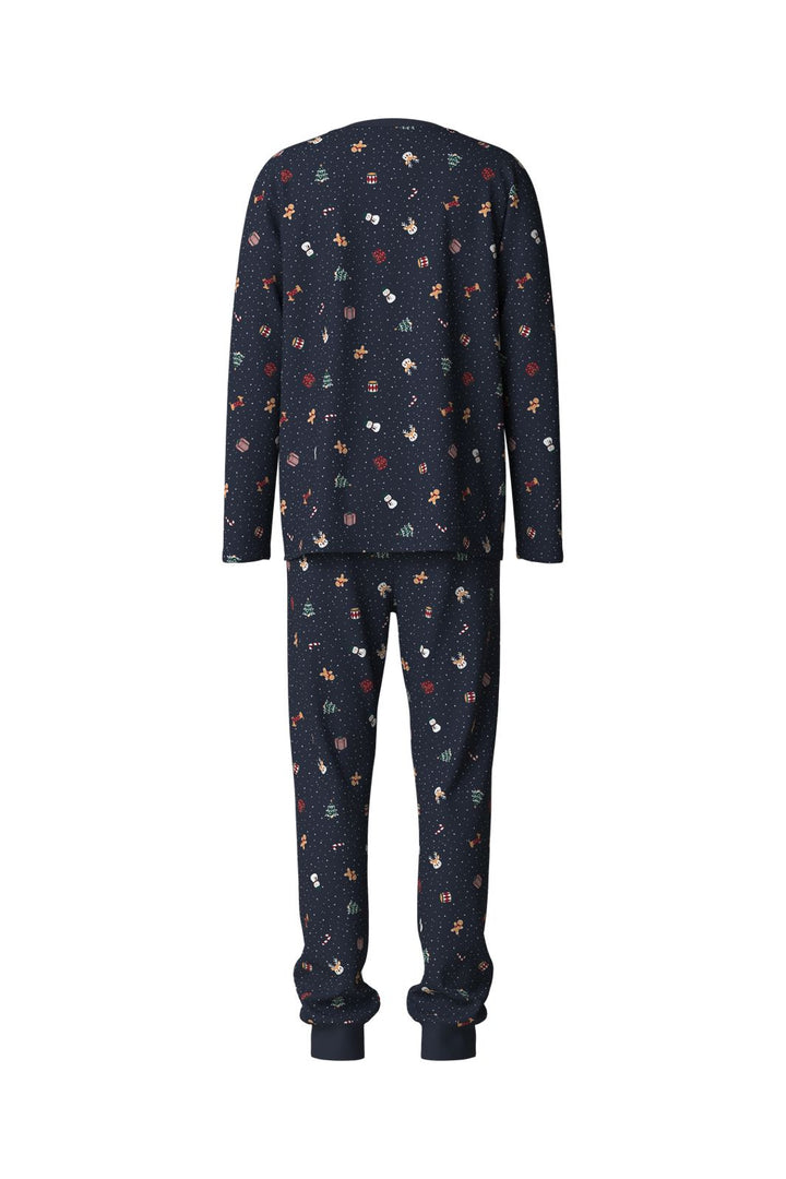 Name It - Nanvismas Ls Nightset - 5124797 Navy Blazer Christmas