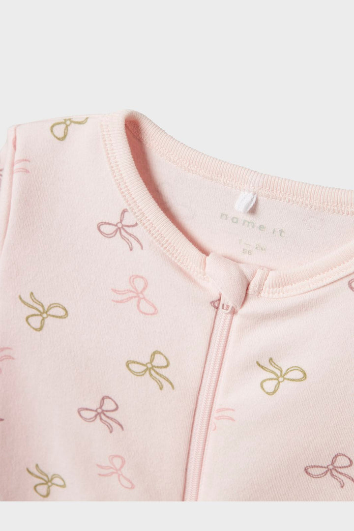 Name It - Nbfnightsuit Zip Ff Pink Bow - 4737074 Barely Pink