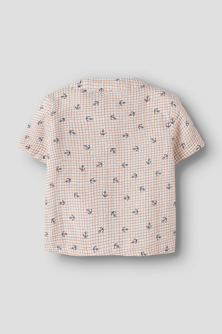 Name It - Nbmfront Ss Shirt - 4974866 Cloud Dancer Anchor