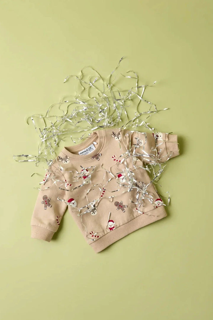 Name It - Nbnruller Ls Sweat - 5070716 Sesame Sweatshirts 