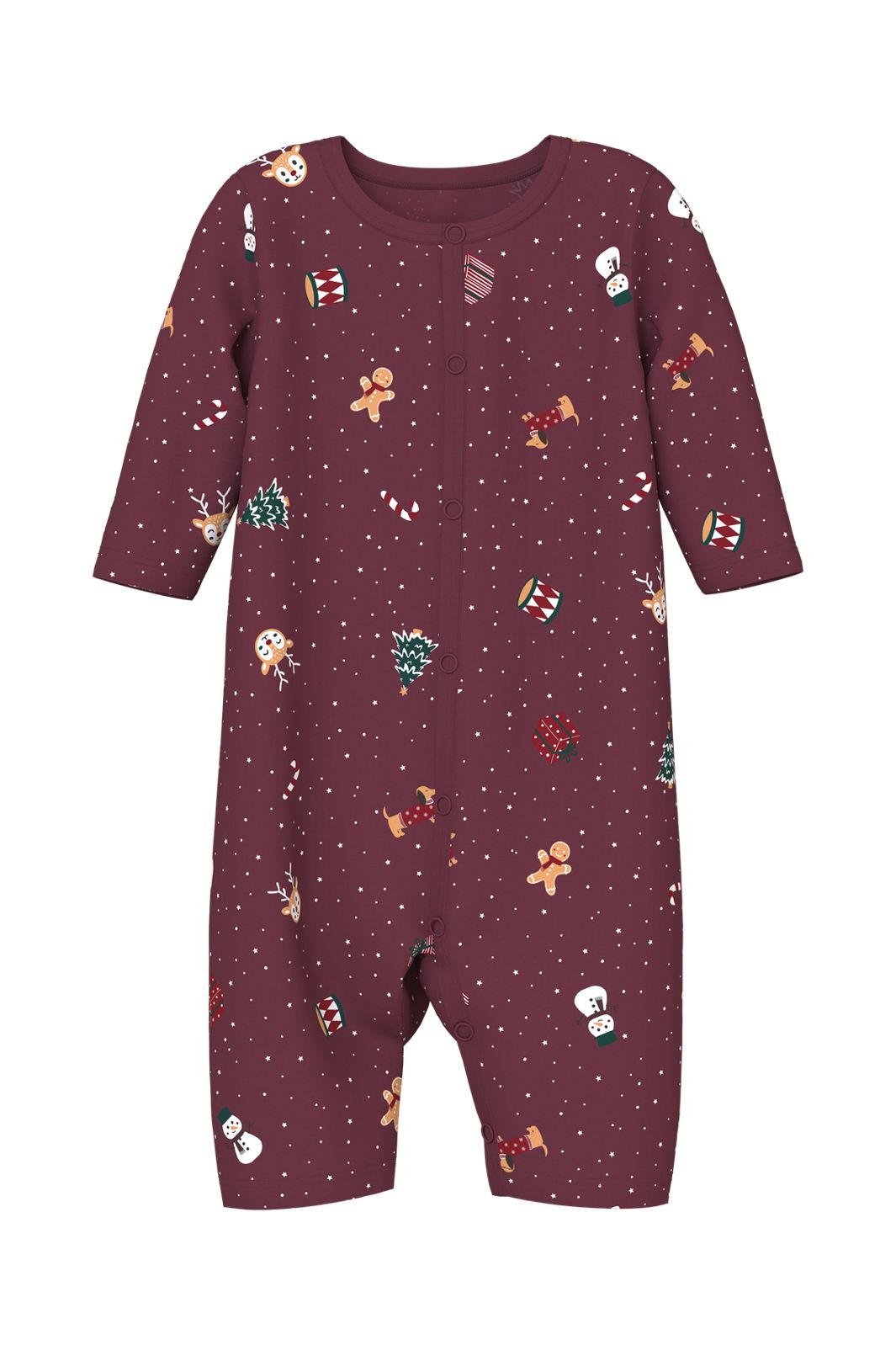 Name It - Nbnvismas Ls Nightsuit - 5124775 Burgundy Christmas
