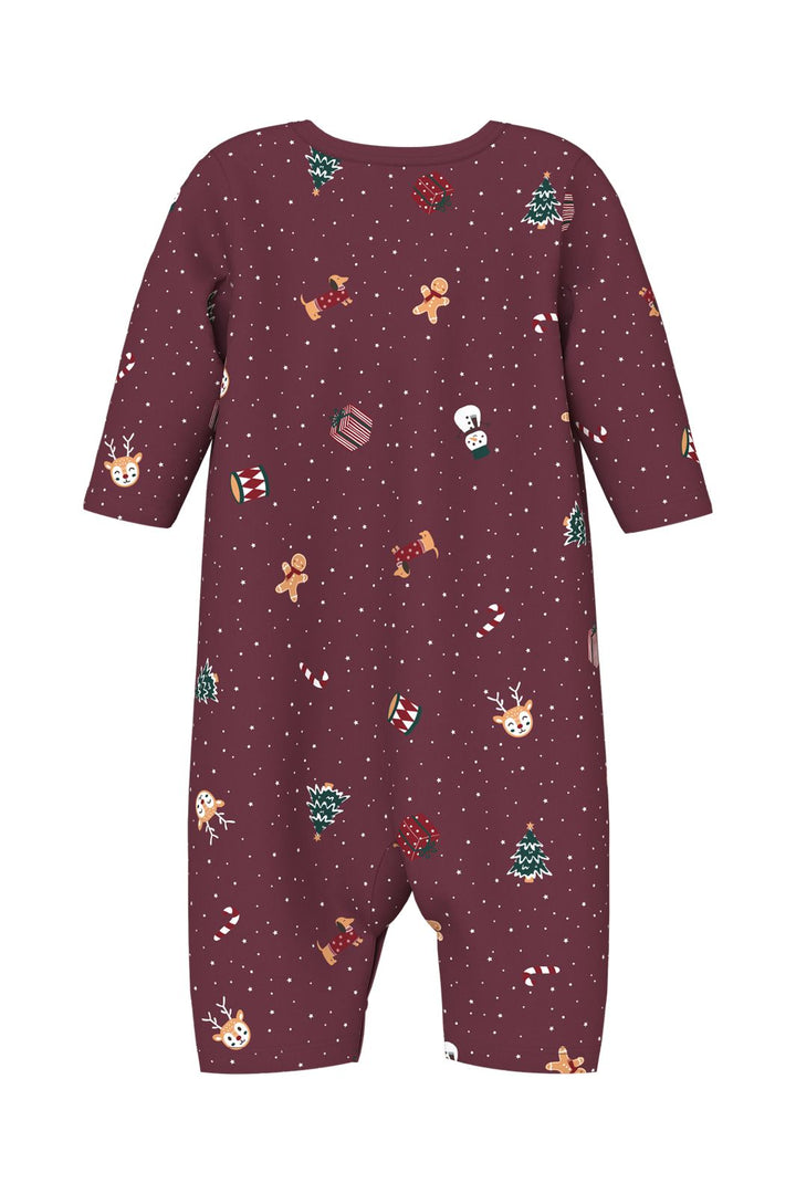 Name It - Nbnvismas Ls Nightsuit - 5124775 Burgundy Christmas