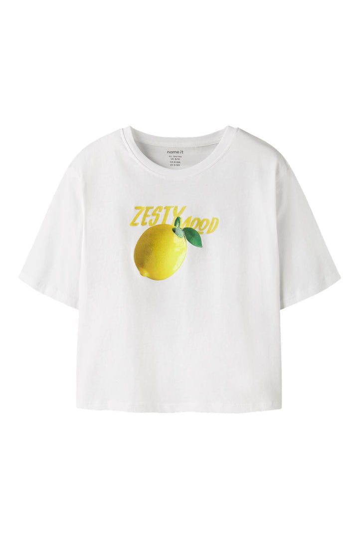 Name It - Nkffarinaz Ss Nreg Short Top Box - 5026538 Bright White Lemon