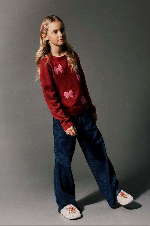 Name It - Nkfralle Ls Knit - 5131545 Red Dahlia