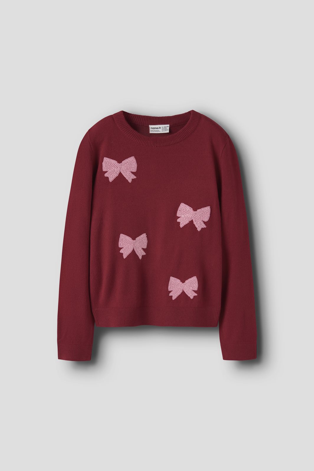 Name It - Nkfralle Ls Knit - 5131545 Red Dahlia