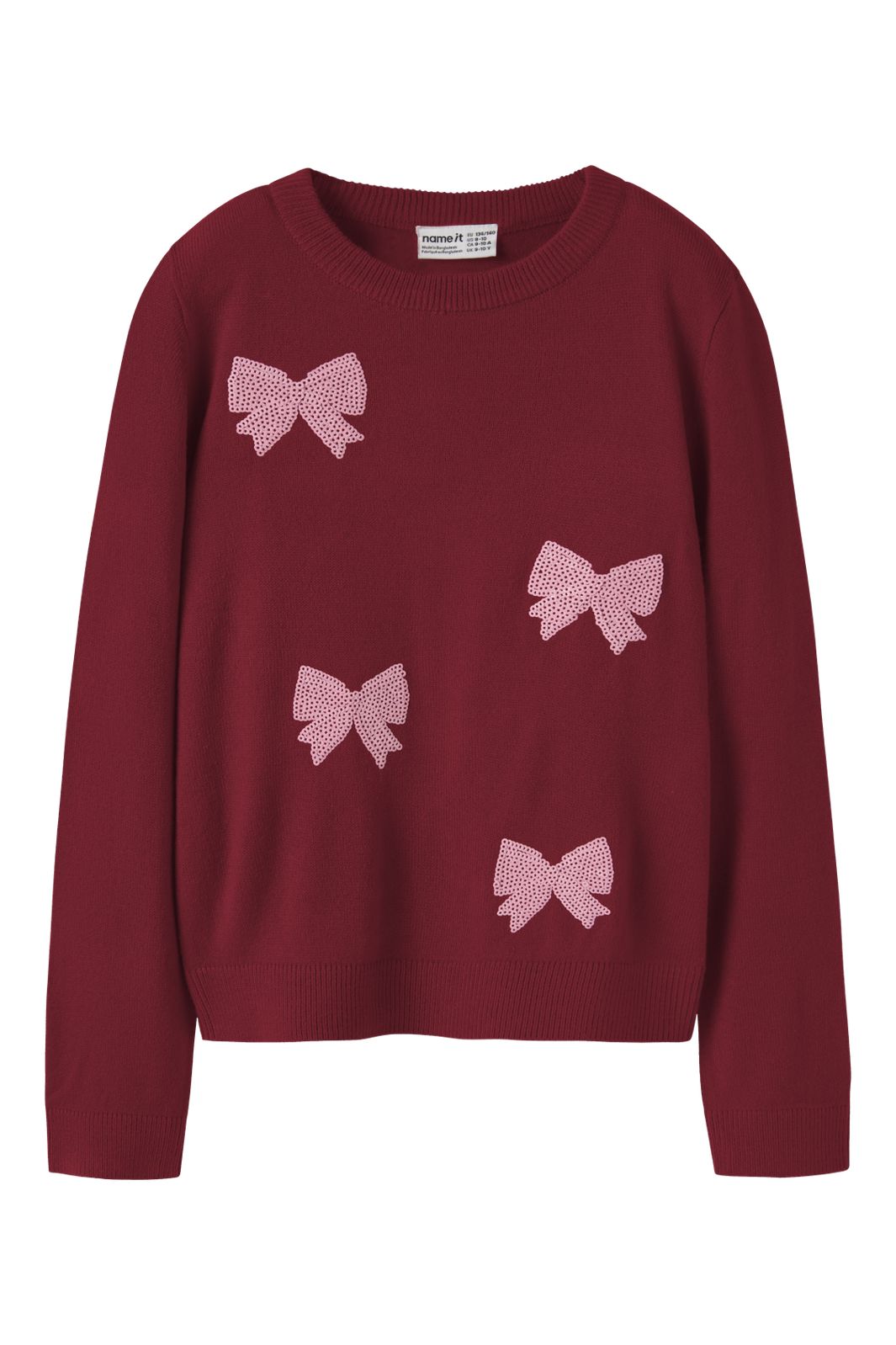 Name It - Nkfralle Ls Knit - 5131545 Red Dahlia