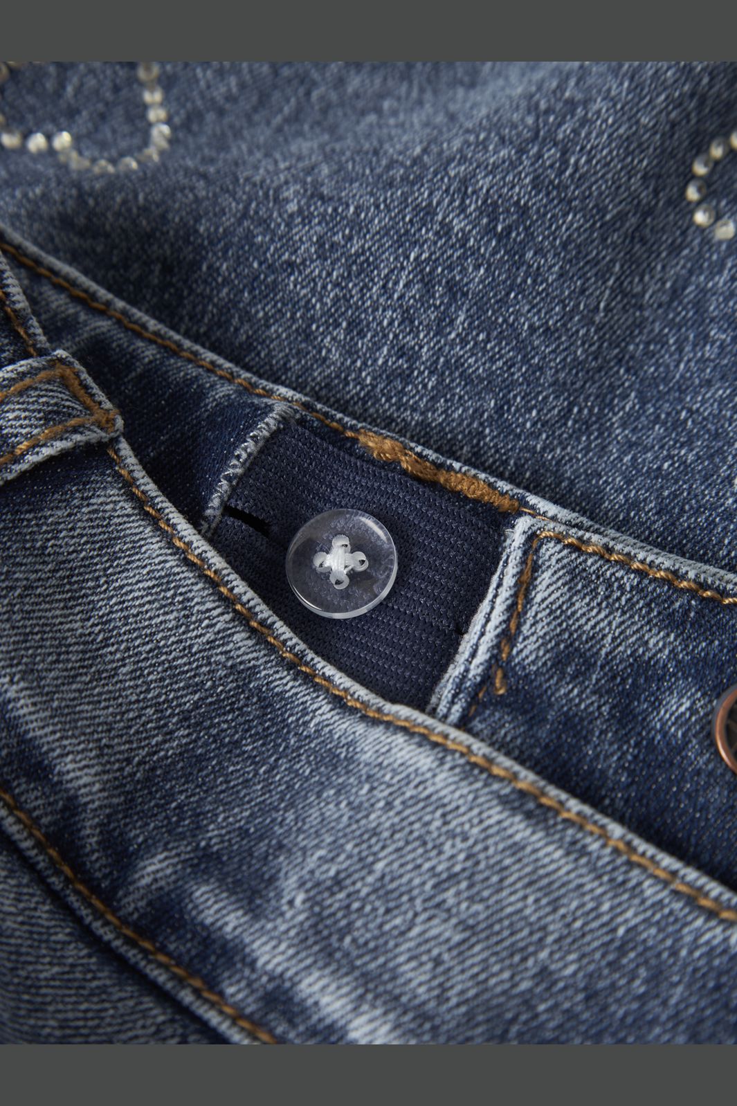 Name It - Nkfrose Wide Rhinestone Jeans 4417-Im T - 4912053 Denim Blue Rhinestone Bows