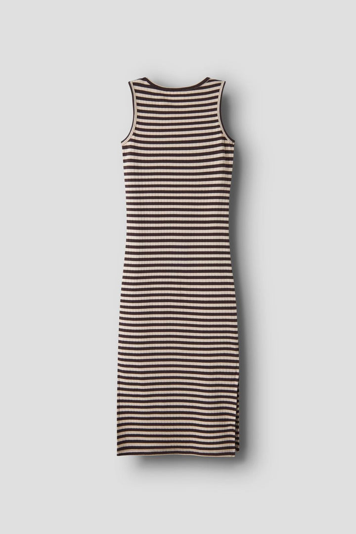 Name It - Nkfsuraja Sl Maxi Dress - 5043791 Black Coffee W. Peyote
