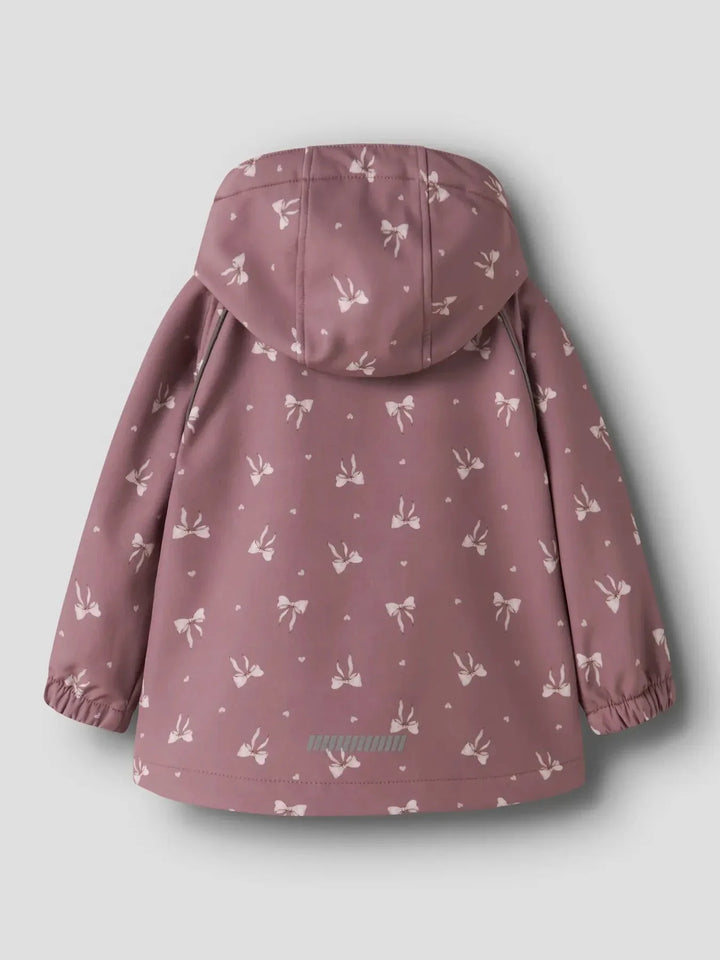 Name It - Nmfalfa08 Softshell Ashape Jacket Fo1 - 5073445 Wistful Mauve Heart Bow Jakker 