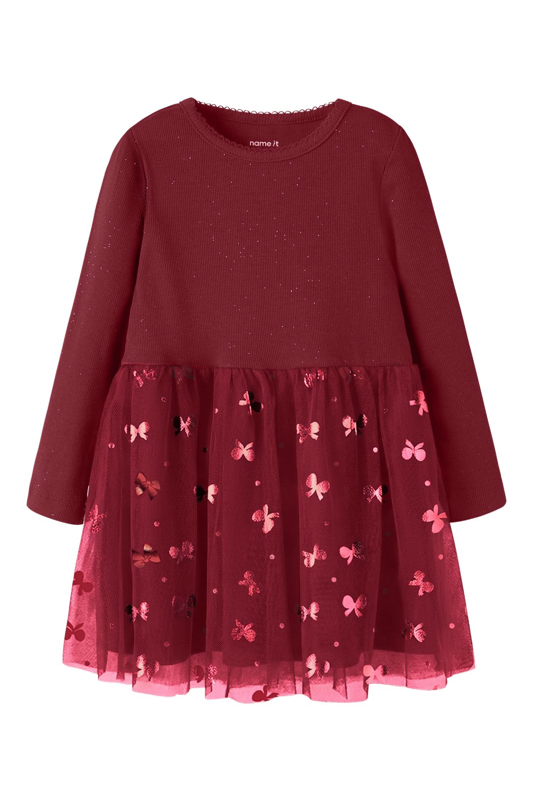 Name It - Nmfrosally Ls Dress - 5195201 Red Dahlia