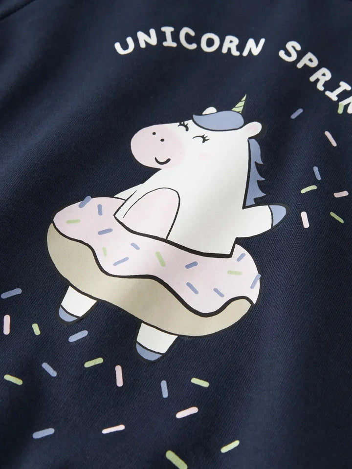 Name It - Nmfvenus Ls Nreg Sweat - 4971009 Navy Blazer Unicorn Sprinkles Sweatshirts 