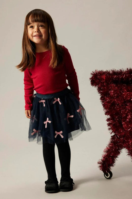 Name It - Nmfveross Tulle Skirt - 4930110 Navy Blazer Christmas Bow Nederdele 