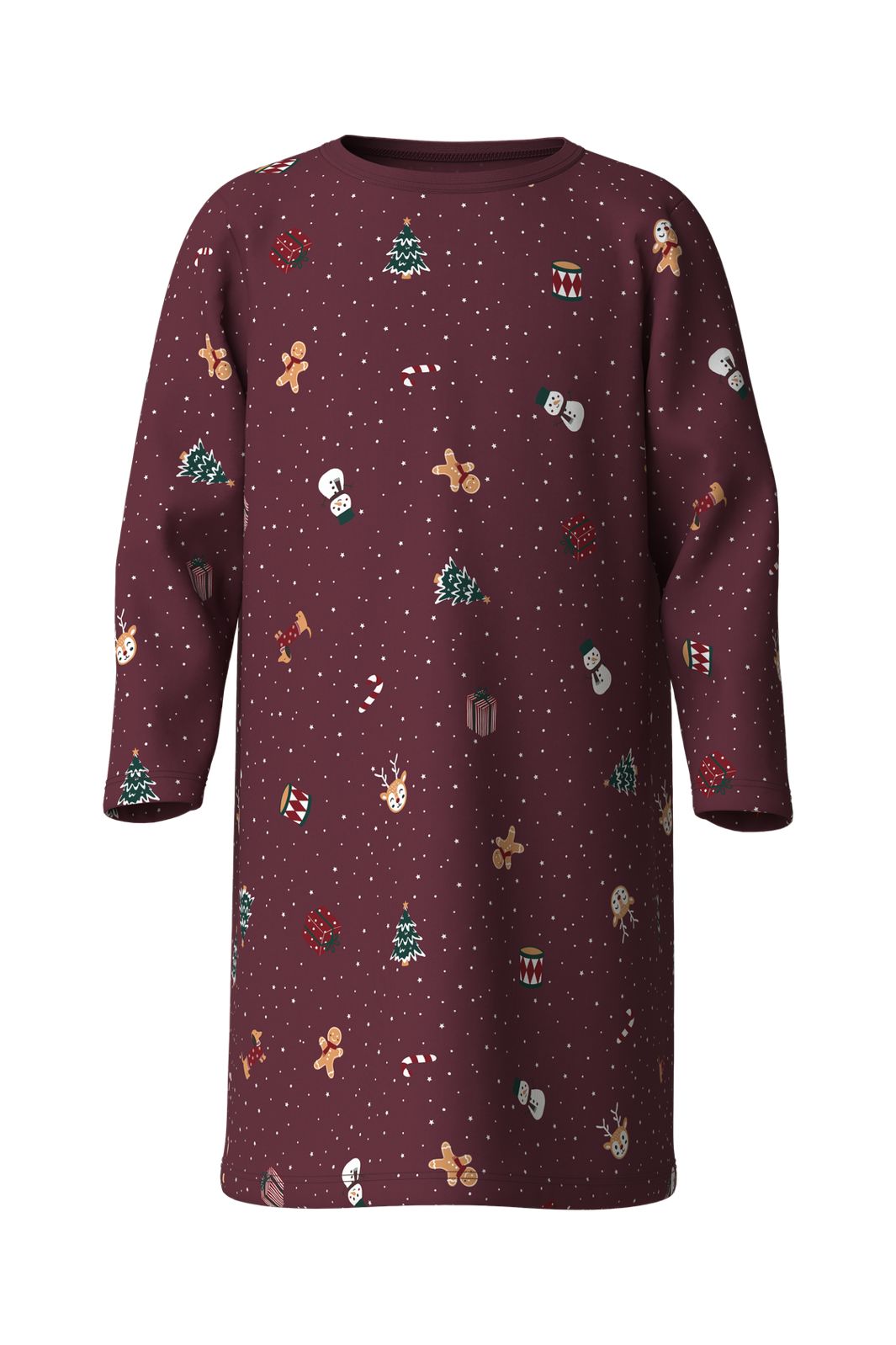 Name It - Nmfvismas Ls Nightgown - 5124768 Burgundy Christmas